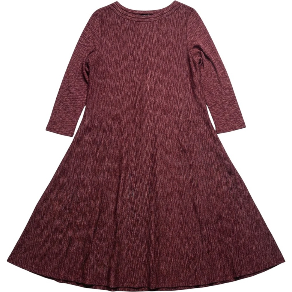 Anthropologie Saturday Sunday Burgundy Heathered Knit Swing Dress Medium